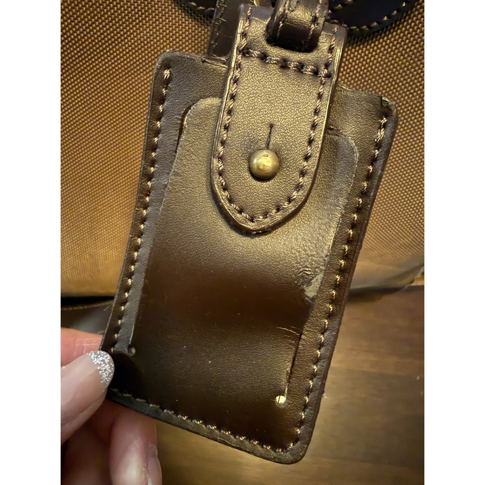 Polo Ralph Lauren Vintage Duffle/ Weekender Bag In Brown Canvas With Leather - Picture 3 of 16